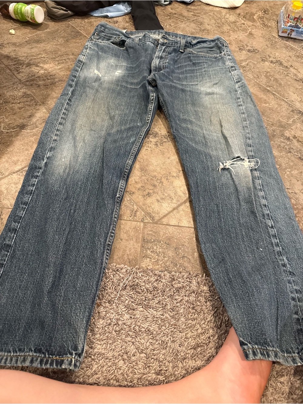 🤍Levi's 505 Distressed Light Blue Jeans W38 L32
